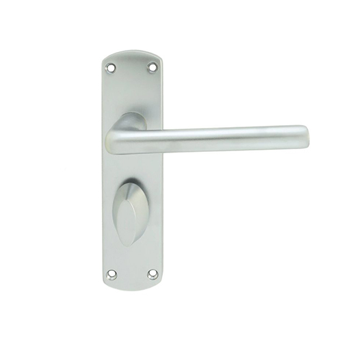Serozzetta Uno Door Handles On Backplate – Satin Chrome (sold in pairs)