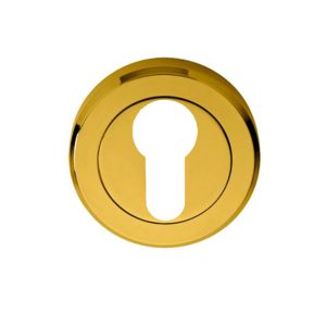 Serozzetta Euro Profile Escutcheon, PVD Stainless Brass