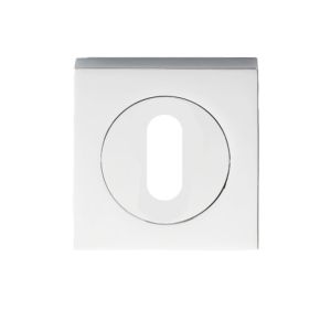 Serozzetta Square Standard Profile Escutcheons, Polished Chrome