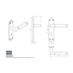 Serozzetta Scope Door Handles On Backplate - Dual Finish Polished Chrome & Satin Nickel (sold in pairs) - Image 2