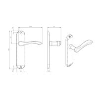 Serozzetta Door Handles On Backplate – Satin Chrome (sold in pairs)