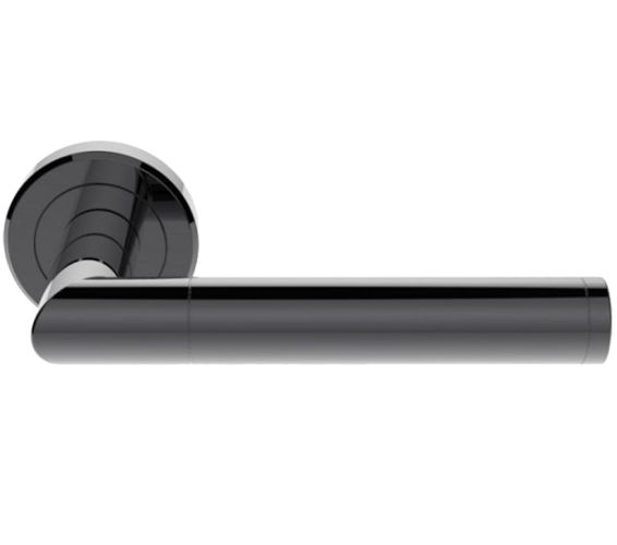 Serozzetta Trend Door Handles On Round Rose – Black Nickel (sold in pairs)