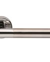Serozzetta Trend Door Handles On Round Rose – Dual Finish Polished Chrome & Satin Nickel (sold in pairs)