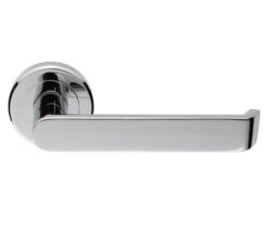 Serozzetta Concept Door Handles On Round Rose, Polished Chrome  (sold in pairs)