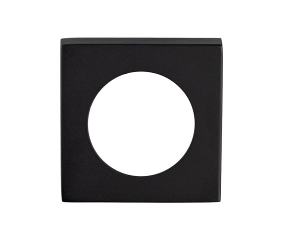 Square SZM Outer Rose Covers (To Suit SZM Lever On Rose), Matt Black