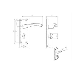 Serozzetta Residential Venti Door Handles On Backplate – Satin Nickel (sold in pairs)