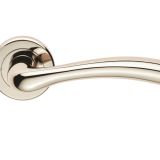 Serozzetta Residential Cinquanta Door Handles On Round Rose, Polished Nickel  (sold in pairs)