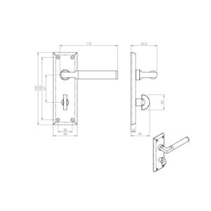 Serozzetta Residential Sessanta Door Handles On Backplate – Dual Finish Polished Nickel & Satin Nickel (sold in pairs)