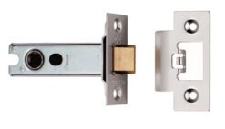 Eurospec Double Sprung 3 Inch Tubular Latches (Bolt Through) - Nickel Plate or Satin Chrome