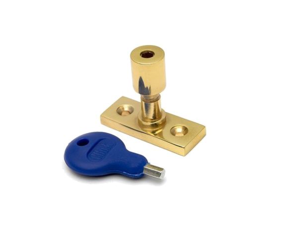 Locking Casement Stay Pin – 41mm – Polished Brass