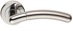 Serozzetta Troy Dual Finish Polished Chrome & Satin Chrome Door Handles -   (sold in pairs)