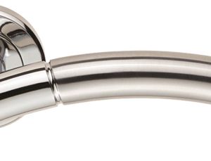 Serozzetta Troy Dual Finish Polished Chrome & Satin Chrome Door Handles –   (sold in pairs)
