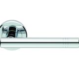 Serozzetta Atalaya Door Handles On Round Rose, Polished Chrome  (sold in pairs)