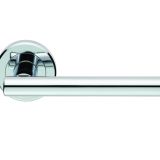 Serozzetta Philadelphia Door Handles On Round Rose, Polished Chrome -   (sold in pairs)
