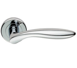 Serozzetta Shark Lever on Rose – Polished Chrome (sold in pairs)