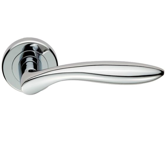 Serozzetta Shark Lever on Rose – Polished Chrome (sold in pairs)