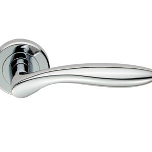 Serozzetta Shark Lever on Rose – Polished Chrome (sold in pairs)