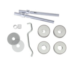 Eurospec Back To Back Fixing Kits, For 19mm Dia Bar, Polished Or Satin Finish