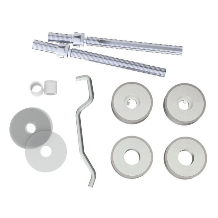 Eurospec Back To Back Fixing Kits, For 19mm Dia Bar, Polished Or Satin Finish