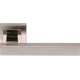 Eurospec Renzo Square Stainless Steel Door Handles - Polished & Satin Stainless Steel  (sold in pairs)