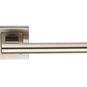 T-Bar Door Handles On Square Rose – Grade 304 Satin Stainless Steel