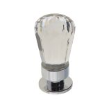 Crystal Cabinet Knob (14mm x 35mm), Polished Chrome With Swarovski Crystal