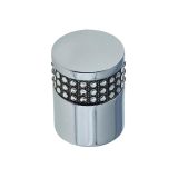 Cylindrical Cabinet Knob (20mm x 25mm), Polished Chrome With Swarovski Crystal