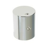 Crystal Cylindrical Mortice Door Knob, Polished Chrome With Swarovski Crystal