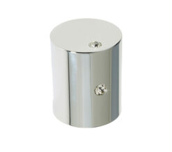 Crystal Cylindrical Mortice Door Knob, Polished Chrome With Swarovski Crystal