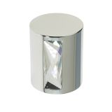 Crystal Cylindrical Mortice Door Knob, Polished Chrome With Swarovski Crystal