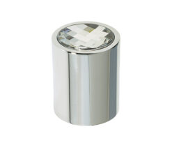 Crystal Cylindrical Mortice Door Knob, Polished Chrome With Swarovski Crystal