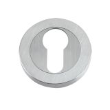 Euro Profile Escutcheons, Satin Chrome