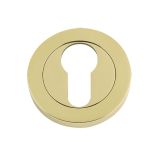 Euro Profile Escutcheons, Polished Brass
