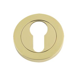 Euro Profile Escutcheons, Polished Brass