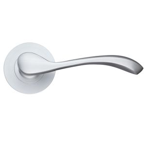 Savona Satin Chrome Door Handles (sold in pairs)