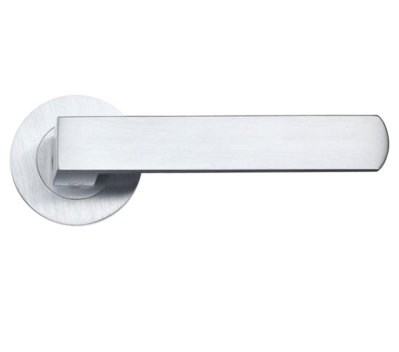 Pesaro Satin Chrome Door Handles (sold in pairs)