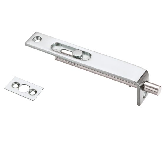 Sunk Slide Flush Bolt (17mm x 100mm), Polished Chrome