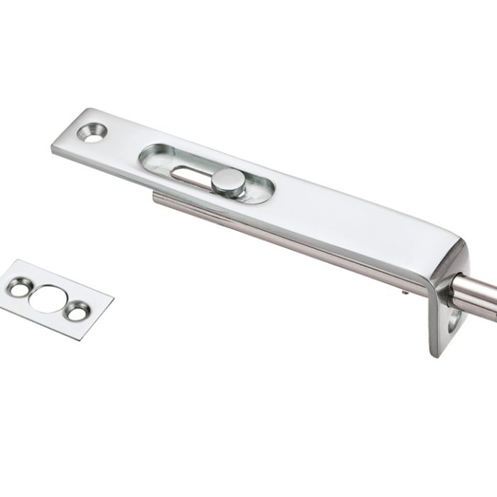 Sunk Slide Flush Bolt (17mm x 100mm), Polished Chrome