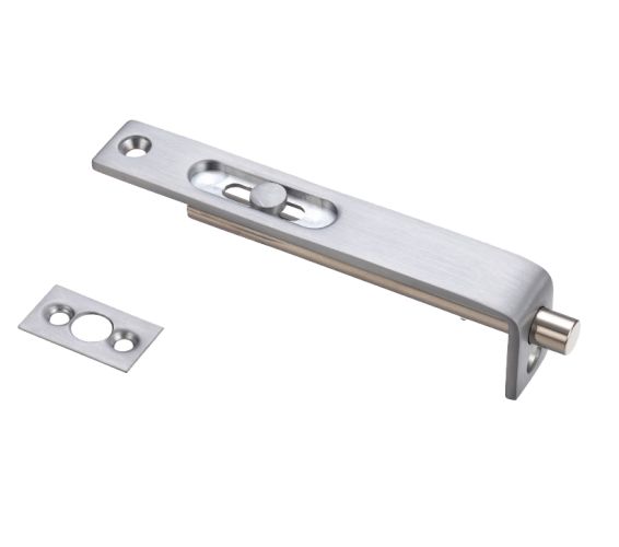 Sunk Slide Flush Bolt (17mm x 100mm), Satin Chrome