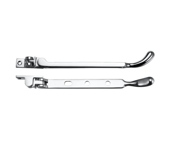 Bulb End Casement Stay (8″, 10″ OR 12″), Polished Chrome