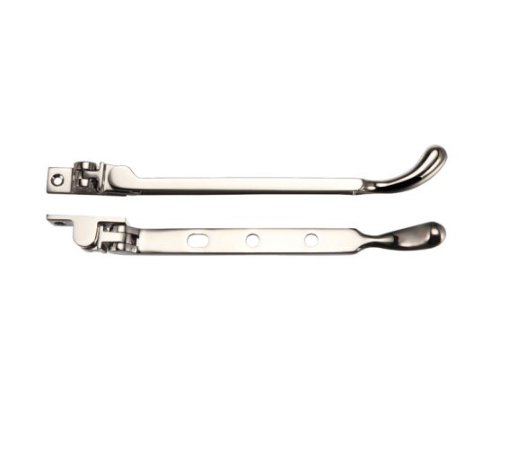 Bulb End Casement Stay (8″, 10″ OR 12″), PVD Stainless Polished Nickel – FB100PVDN
