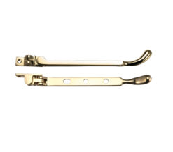 Bulb End Casement Stay (8", 10" OR 12"), Polished Brass