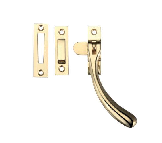 Standard Casement Fastener, Polished Brass