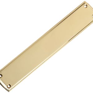 Stepped Finger Plate (382mm x 65mm), Polished Brass