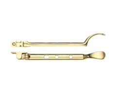 Spoon End Casement Stay (8", 10" OR 12"), Polished Brass
