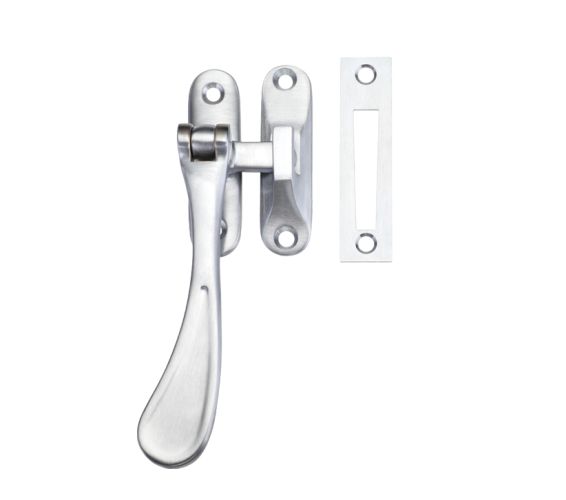 Spoon End Casement Fastener, Satin Chrome