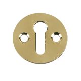 Standard Profile Victorian Escutcheon, Polished Brass