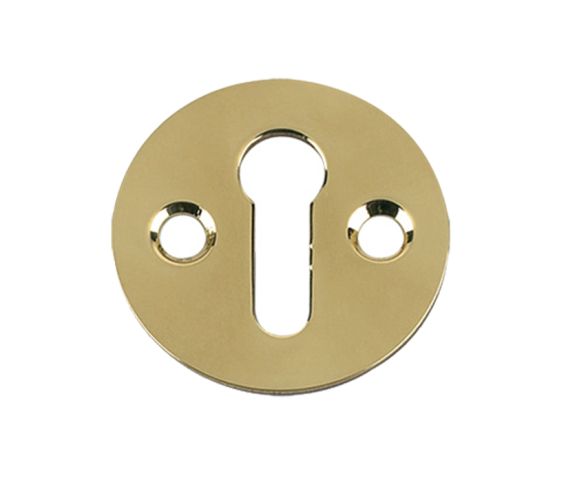 Standard Profile Victorian Escutcheon, Polished Brass
