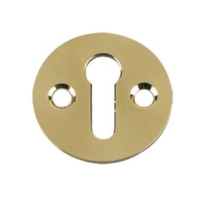 Standard Profile Victorian Escutcheon, Polished Brass