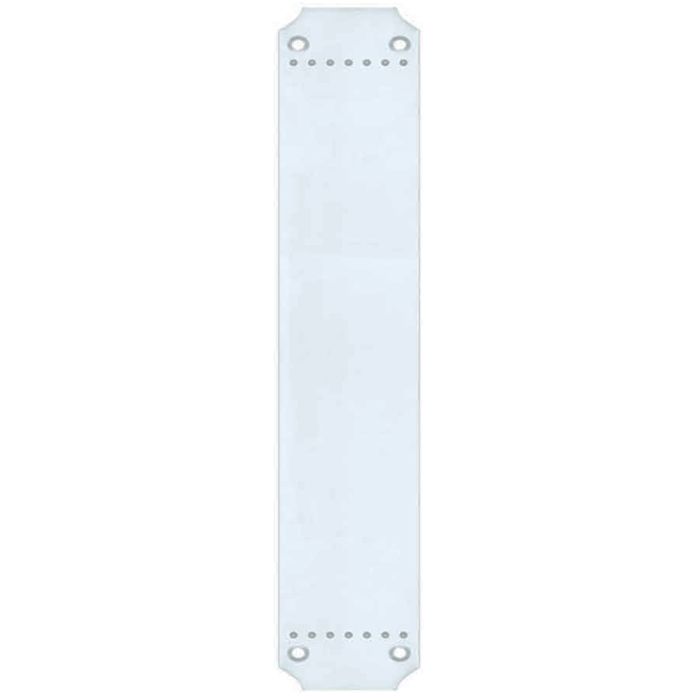 Cast Brass Art Nouveau Finger Plate (370mm x 64mm), Polished Chrome